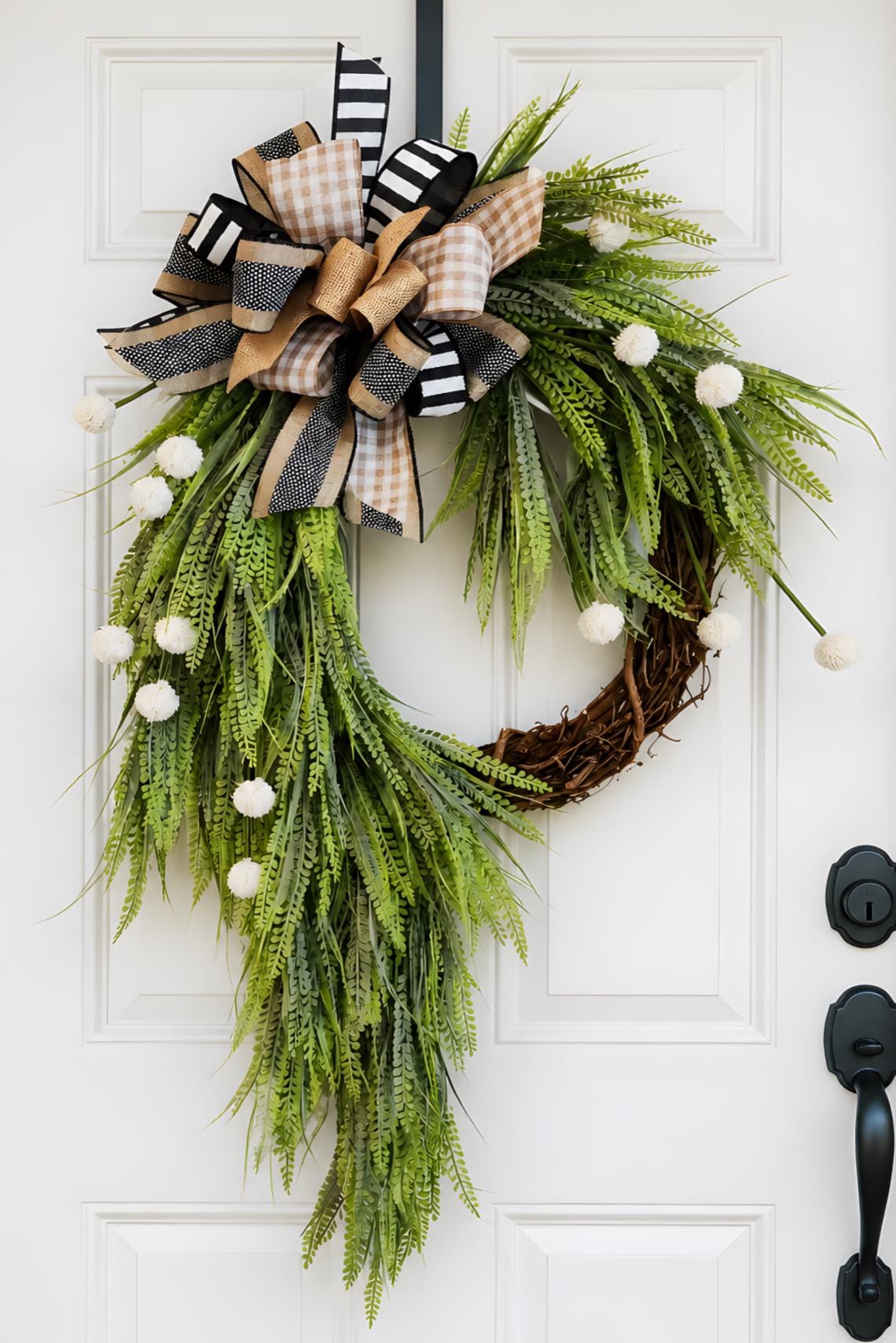 Everyday Neutral Greenery Wreath | Farmhouse Front Door Decor