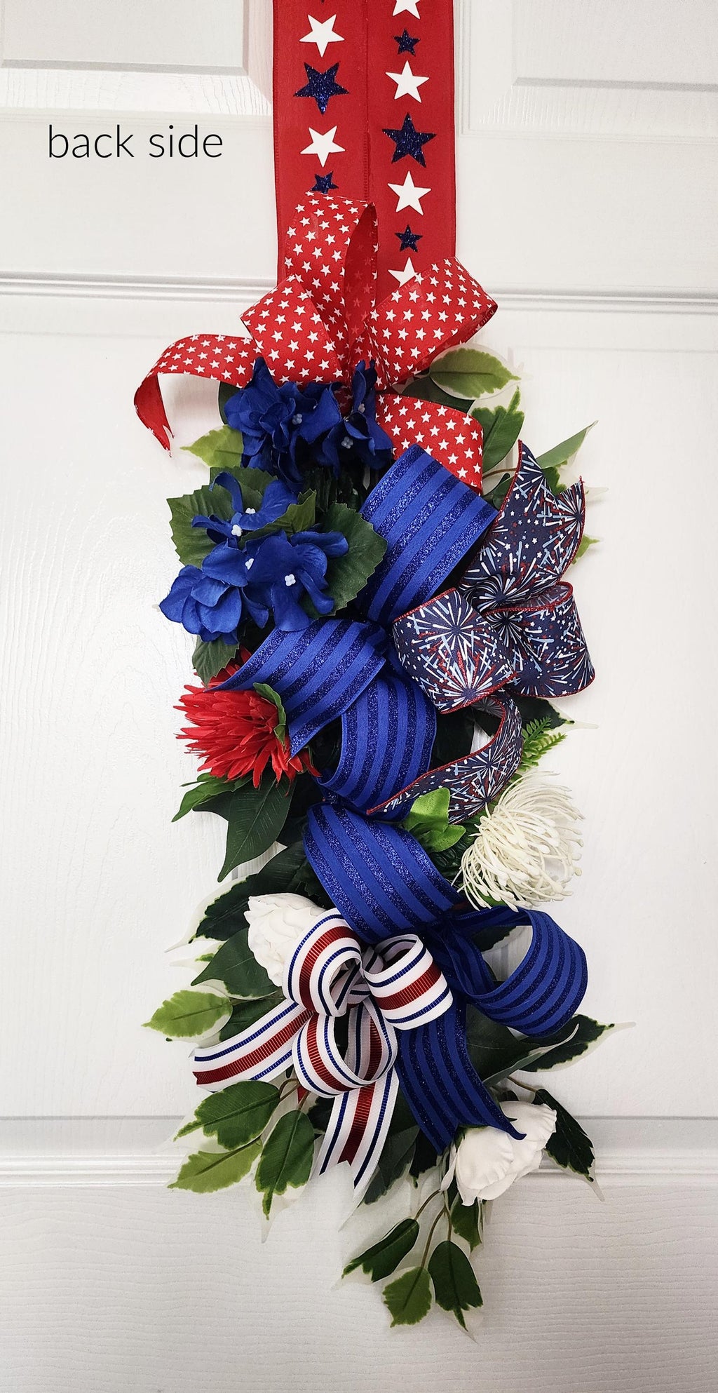 Inside Out Collection |USA Flag Swag | Reversible Door Decor| Extra Large