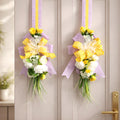 Inside Out Collection | Yellow Roses Swag | Reversible Door Decor|Easter Mothers Day