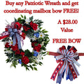 Patriotic Grapevine Wreath – Red White Blue Florals, Memorial Day July 4th Decor