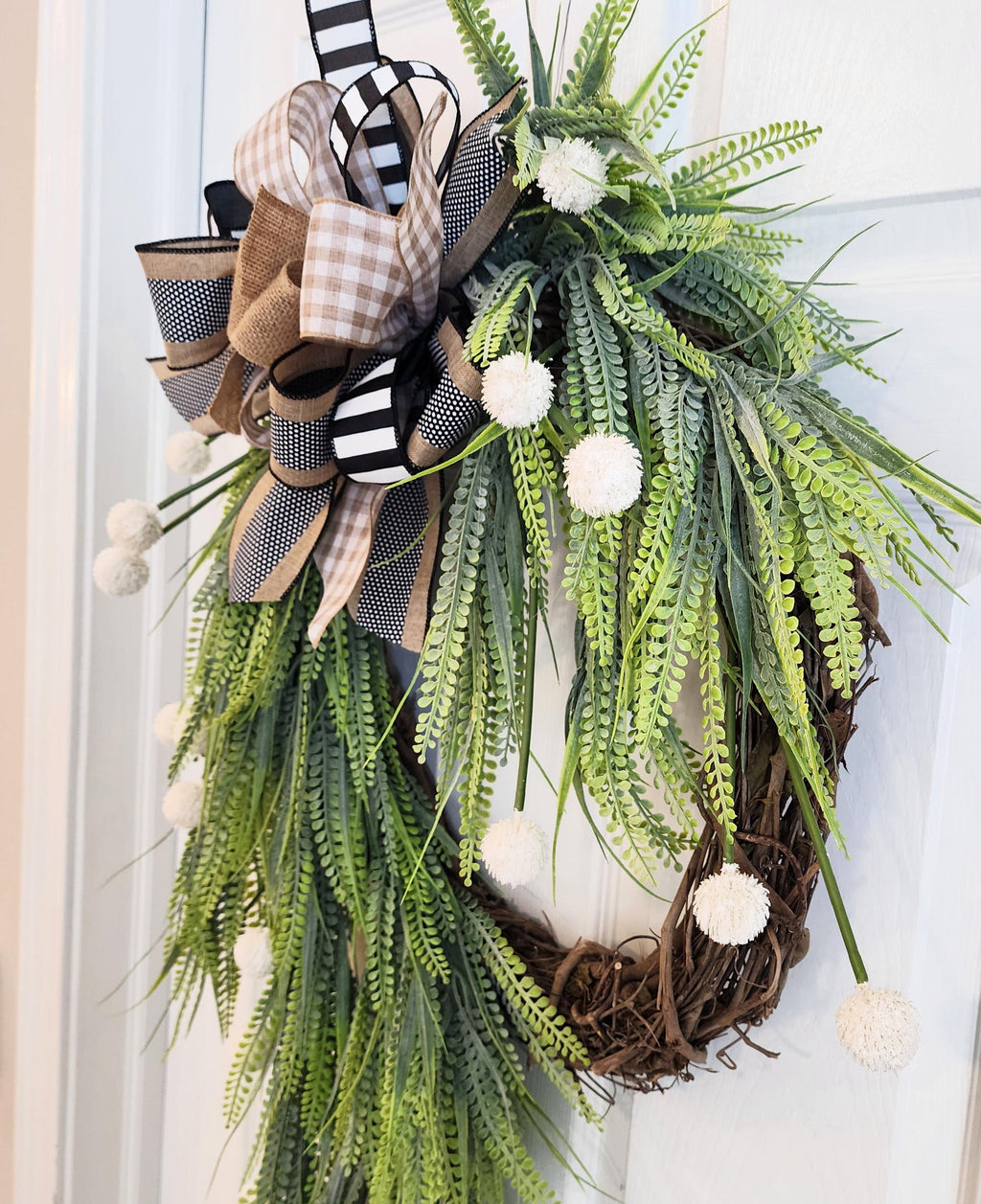 Everyday Neutral Greenery Wreath | Farmhouse Front Door Decor