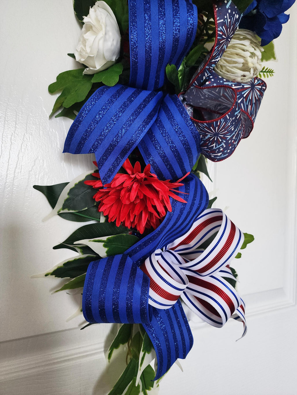Inside Out Collection |USA Flag Swag | Reversible Door Decor| Extra Large