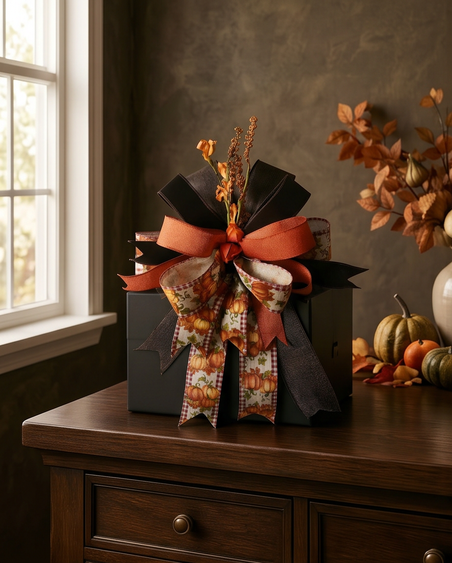 Brown Velvet Wreath Bow | Add On Wreath Bow | Swag Bow | Farmhouse Bow Enhancer