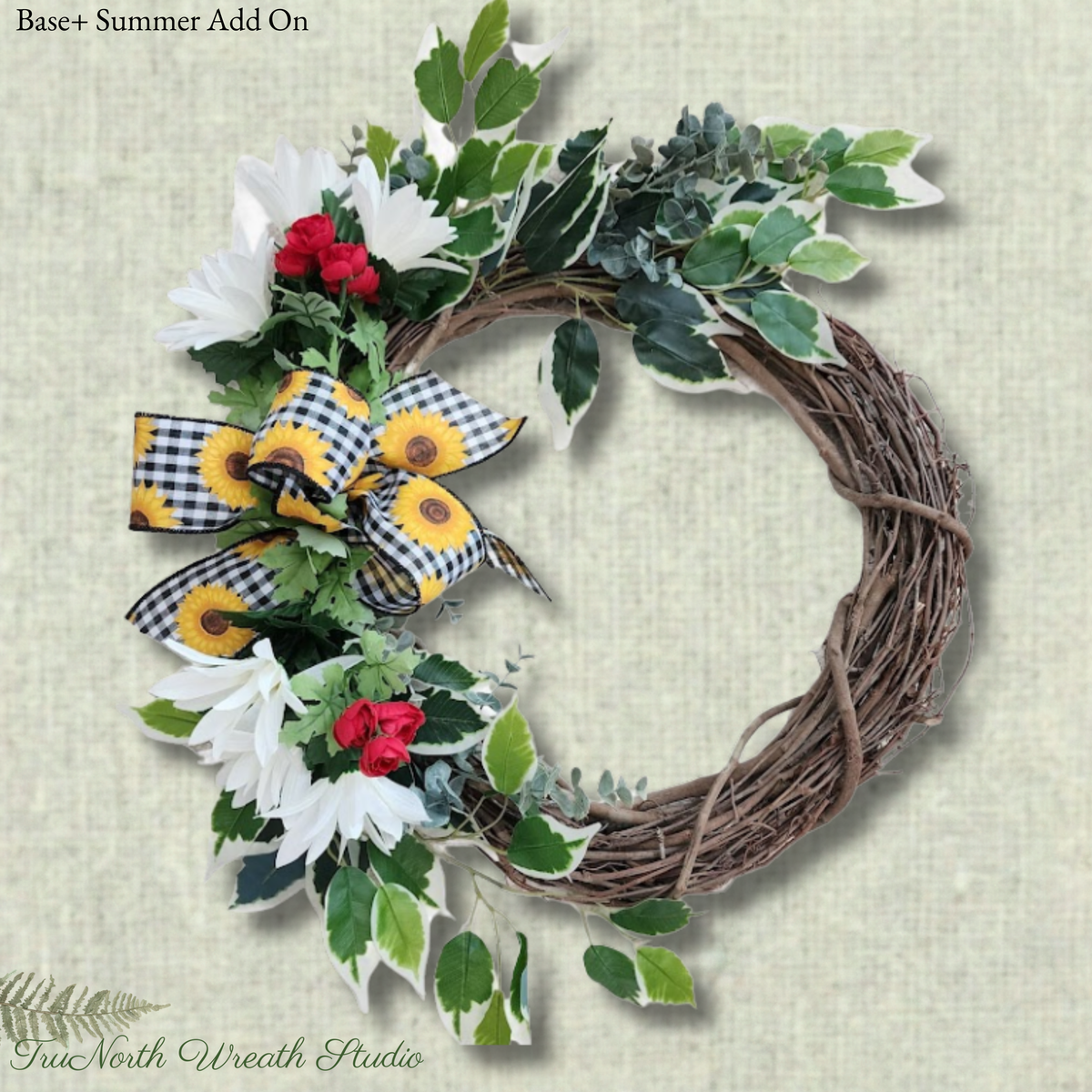 Grapevine Wreath Base: Neutral Farmhouse Door Decor (18" Base)