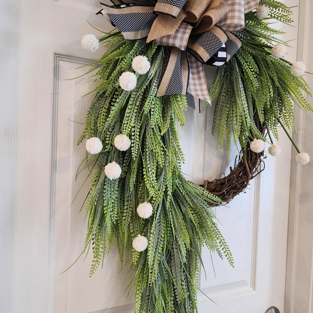 Everyday Neutral Greenery Wreath | Farmhouse Front Door Decor