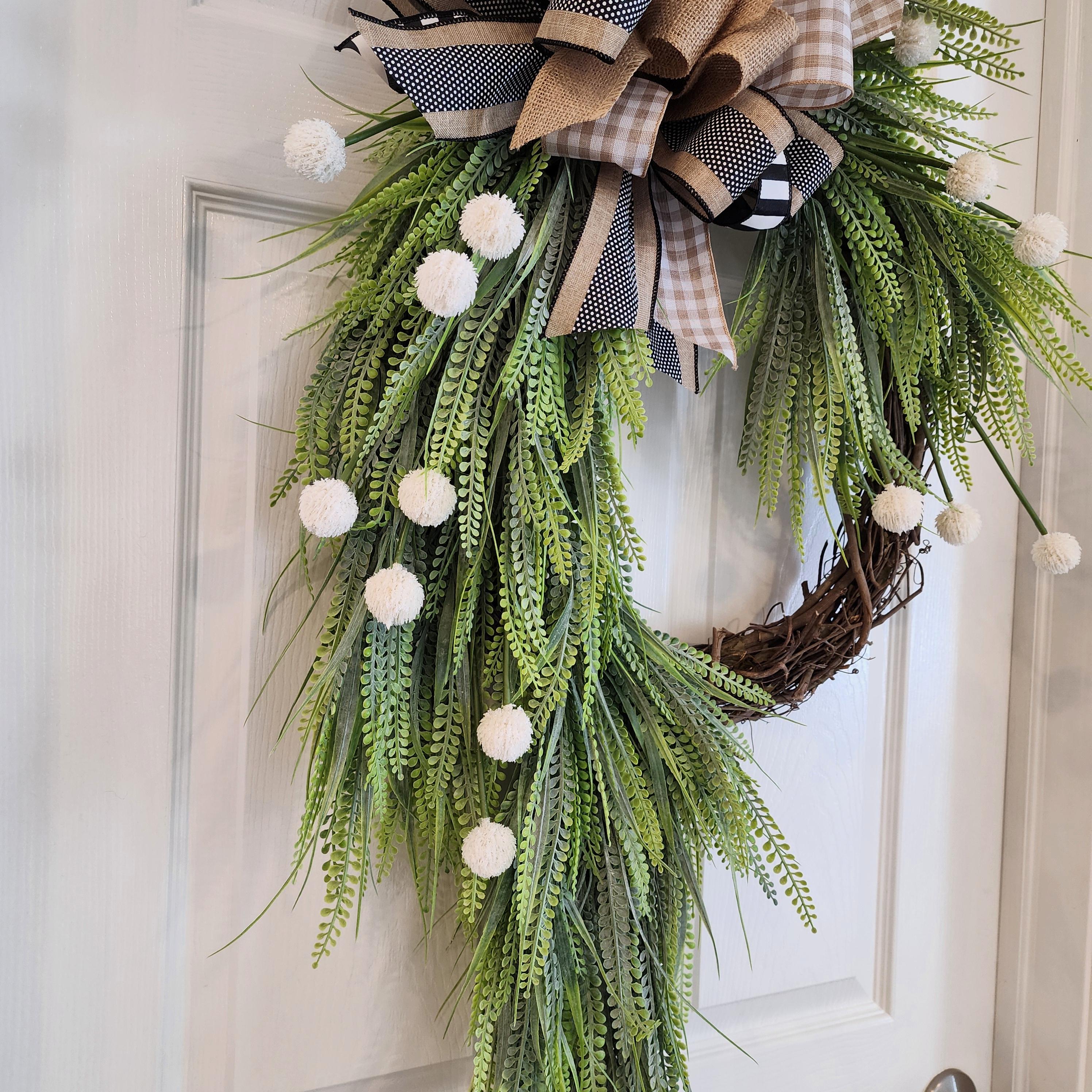 Everyday Neutral Greenery Wreath | Farmhouse Front Door Decor