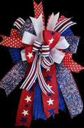 Patriotic Wreath Bow Lantern or Swag Bow