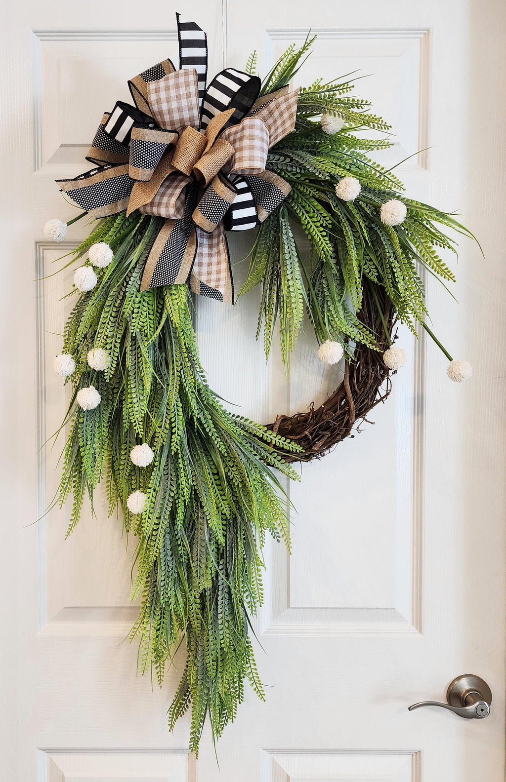 Everyday Neutral Greenery Wreath | Farmhouse Front Door Decor
