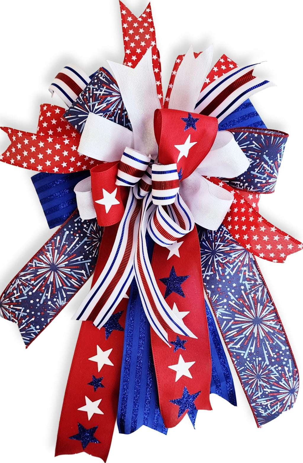 Patriotic Wreath Bow Lantern or Swag Bow