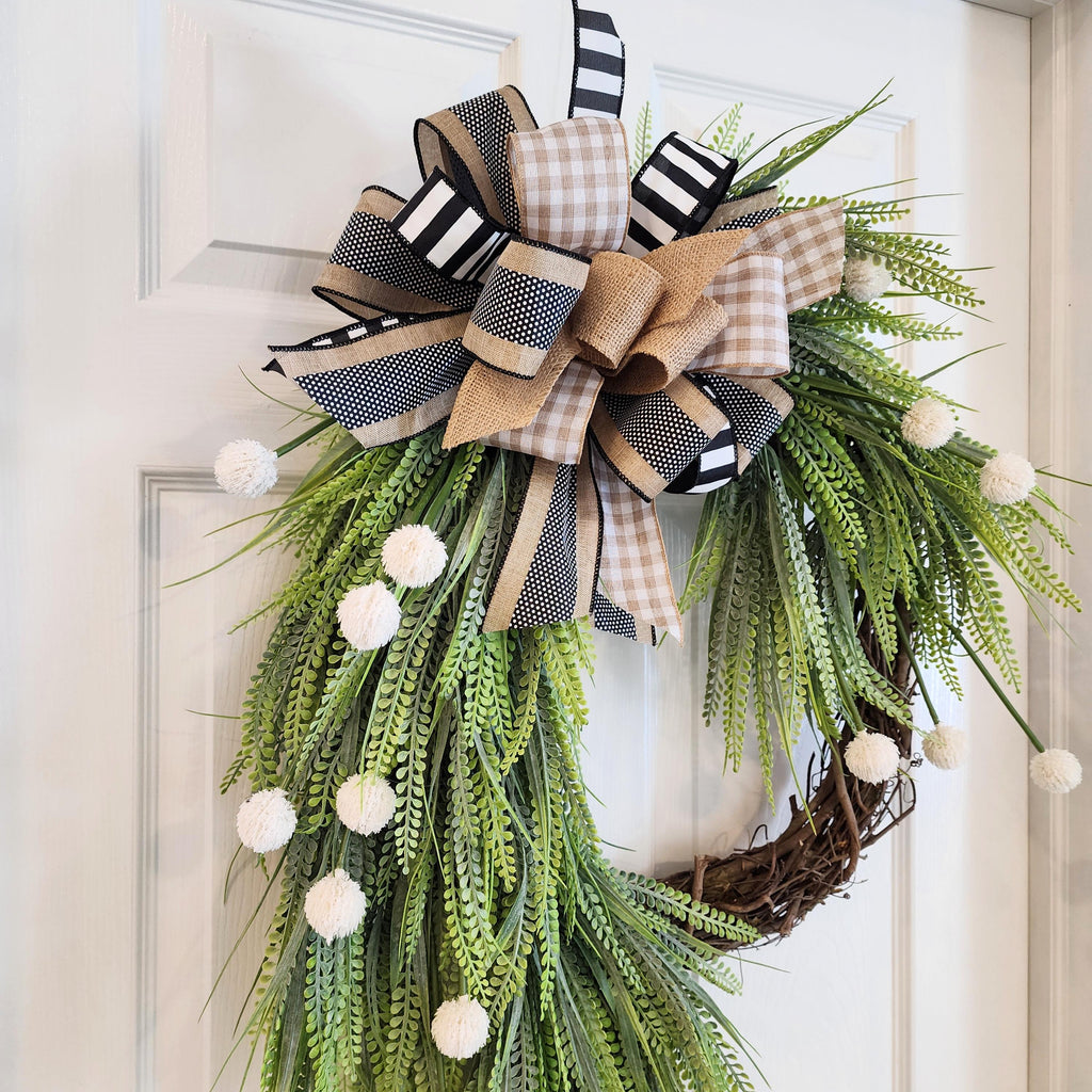 Everyday Neutral Greenery Wreath | Farmhouse Front Door Decor