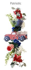 Patriotic Door Decor Farmhouse Truck Sign Seasonal Attachment Rustic Wreath Add On Piece