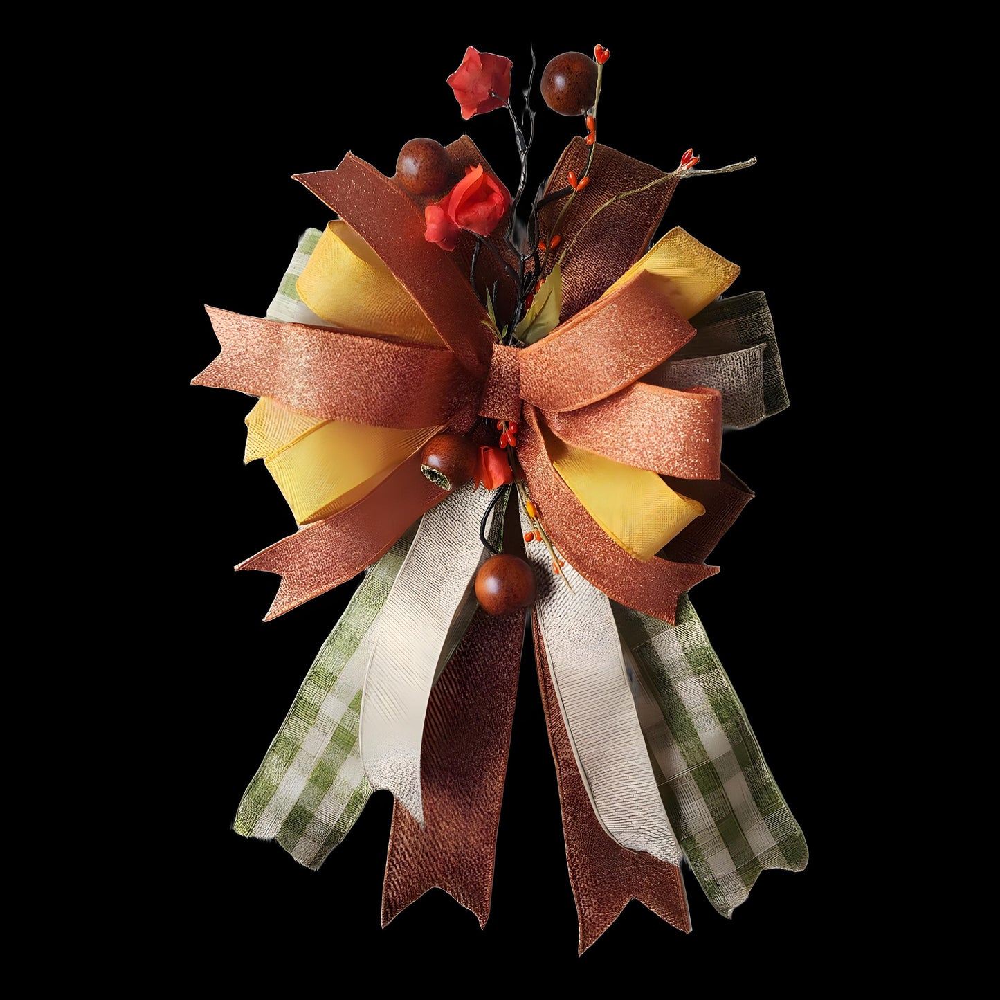 Autumn Wreath Bow | Add On Wreath Bow | Swag Bow | Farmhouse Bow Enhancer