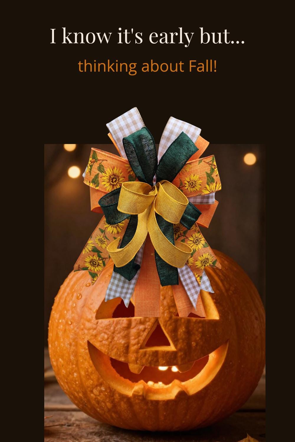 Fall Colors Add On Wreath Bow | Swag Bow | Farmhouse Bow Enhancer