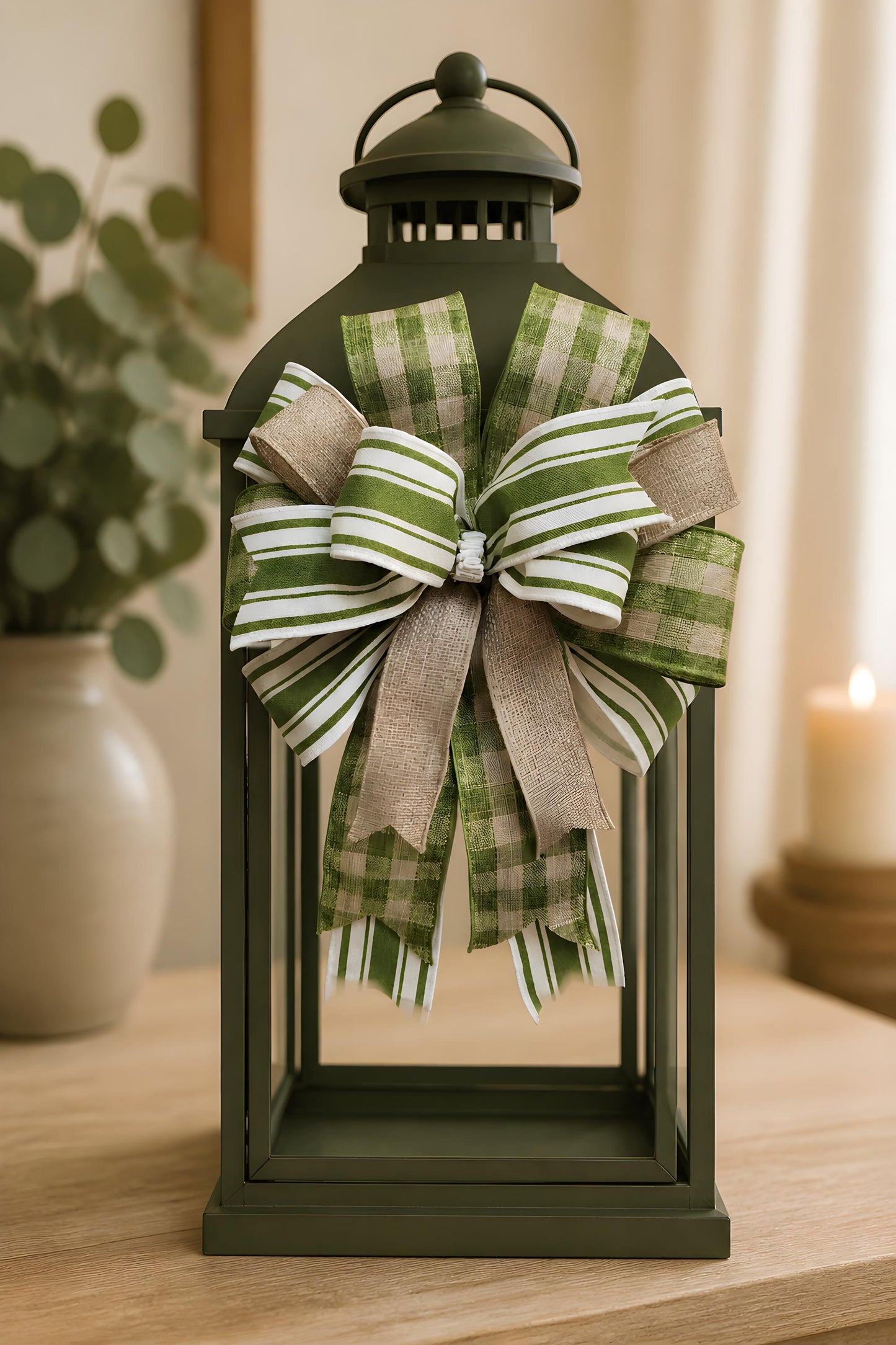 Neutral Wreath Bow | Add On Wreath Bow | Swag Bow | Farmhouse Bow Enhancer