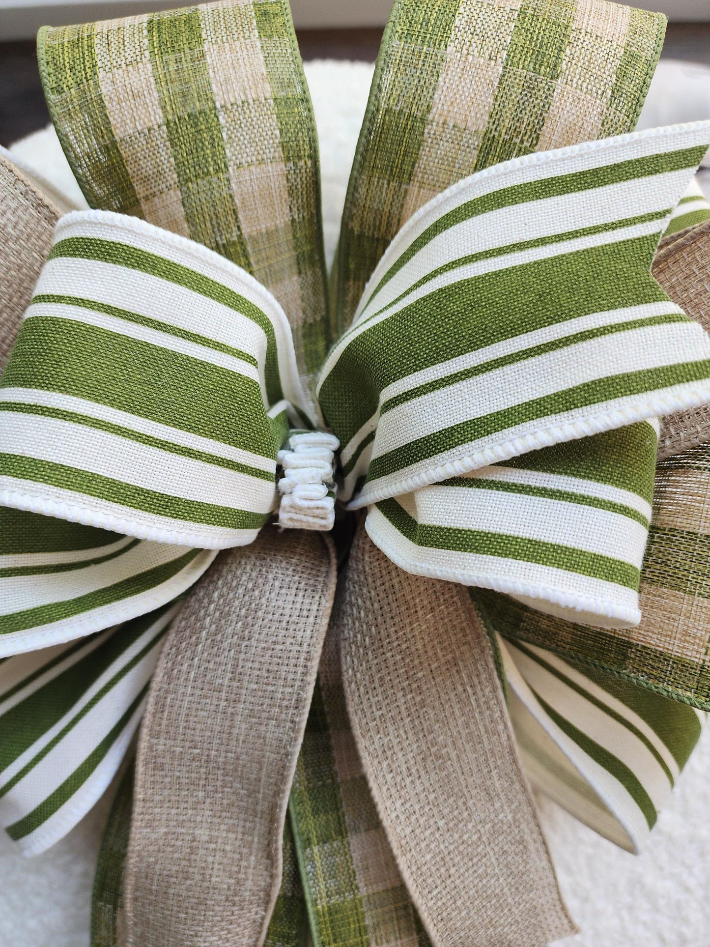 Neutral Wreath Bow | Add On Wreath Bow | Swag Bow | Farmhouse Bow Enhancer