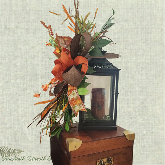 Autumn Pheasant Feather Lantern Swag 10" x 30"