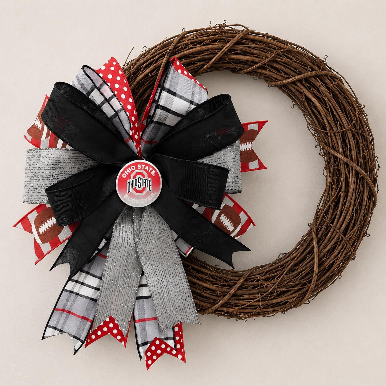 Handcrafted College Football Season Boutique Bow | Lantern Decor