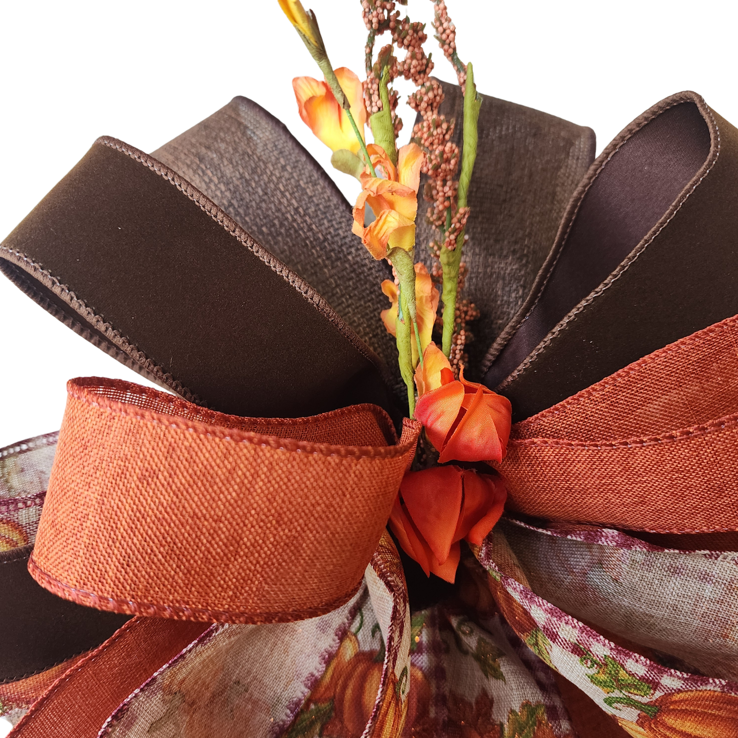 Brown Velvet Wreath Bow | Add On Wreath Bow | Swag Bow | Farmhouse Bow Enhancer